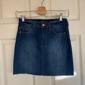 Blue jean fitted mini skirt - high waist - size 1/25